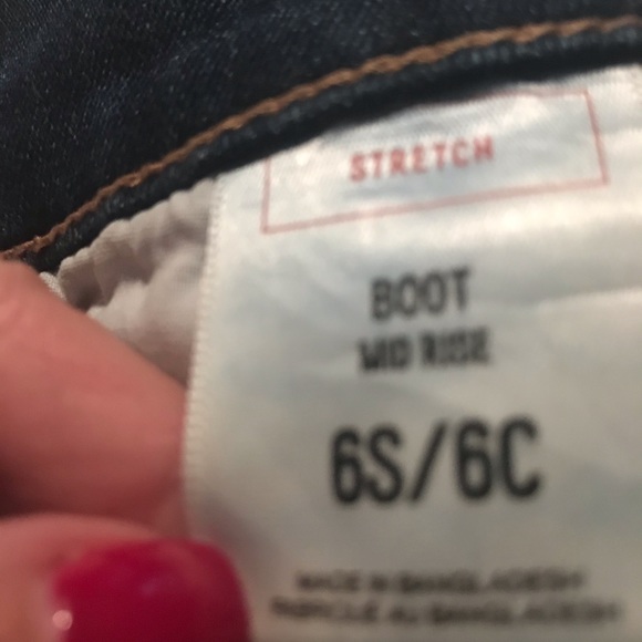 Express seamed front dark wash size 6 classic boot cut jeans - Picture 7 of 7